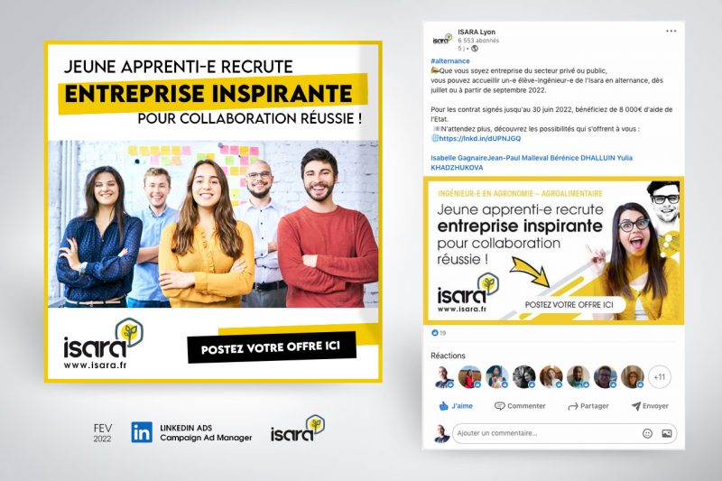 ISARA - Campagne LINKEDIN