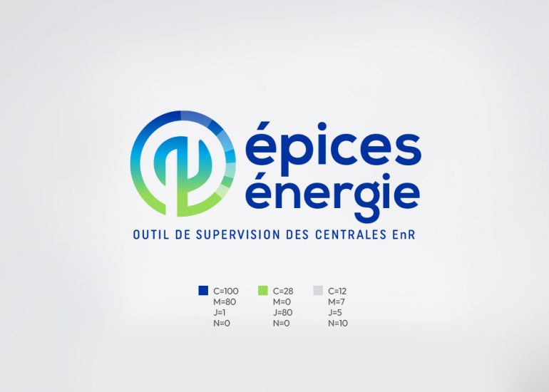 Création du logotype et de l'identité visuelle d'Epices Energie, un logiciel de supervision complet pour la gestion de vos installations EnR